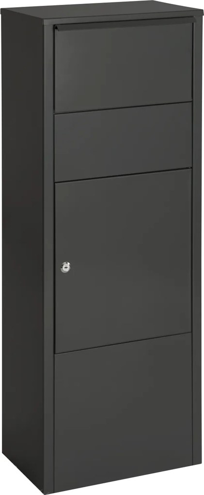Practo Garden hannover mat zwart mat zwart - Vrijstaande pakketbrievenbus - 27x39x105cm - RAL 9005 MAT