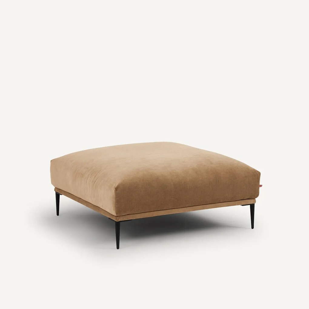XL fluwelen poef, Oscar, ontwerp Emmanuel Gallina