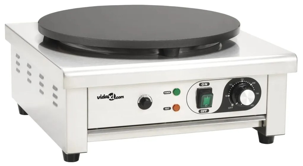 vidaXL Elektrische crêpemaker met lekbakje 40 cm 3000 W
