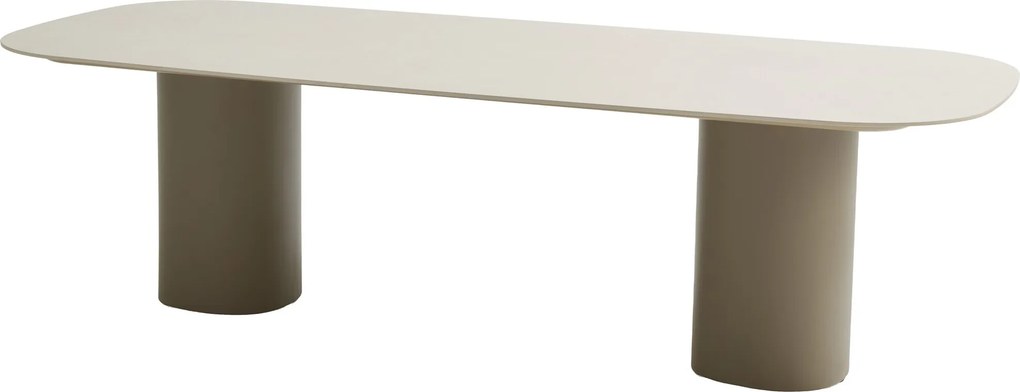 Bosco low dining tuintafel 240x105xH69 cm keramiek oyster mocca Taste 4SO