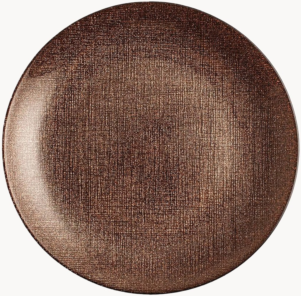 Glazen ontbijtborden Regen met glittereffect, 6-delig