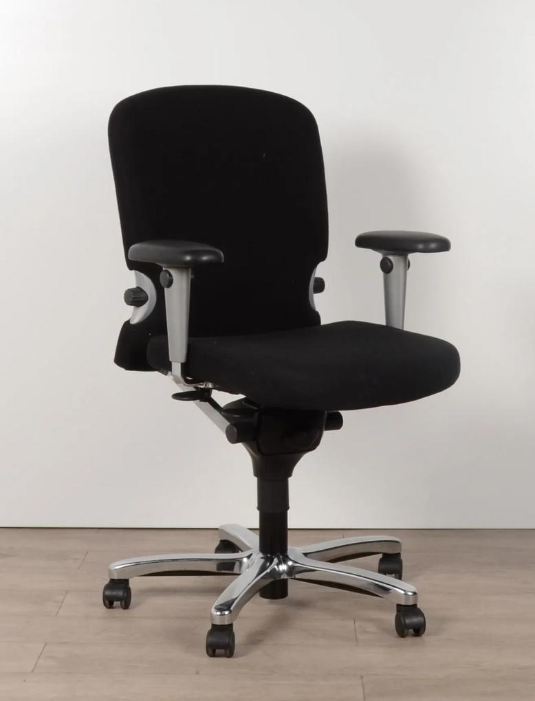 Comforto 77 bureaustoel, zwart opnieuw gestoffeerd / chrome voetkruis