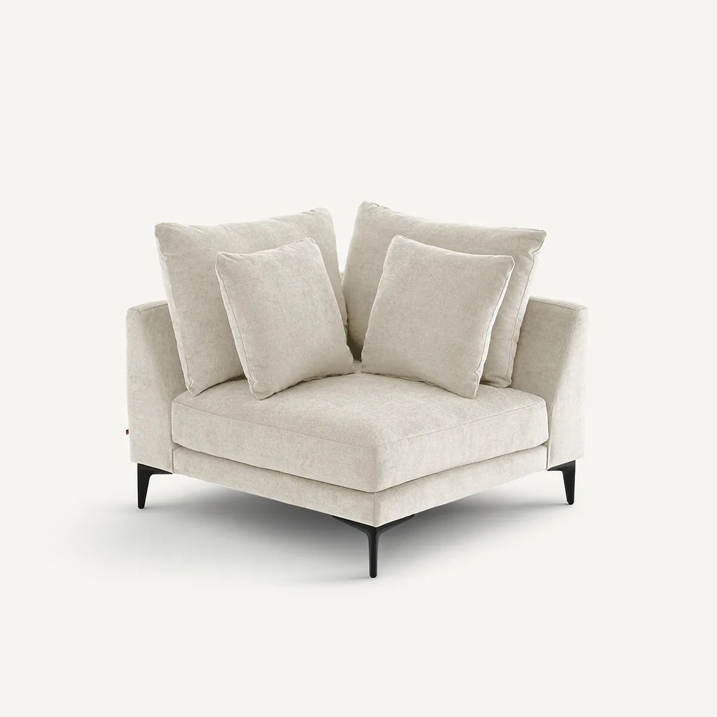 Hoekbank in polyestermix, MODERNISTE, ontwerp Emmanuel Gallina