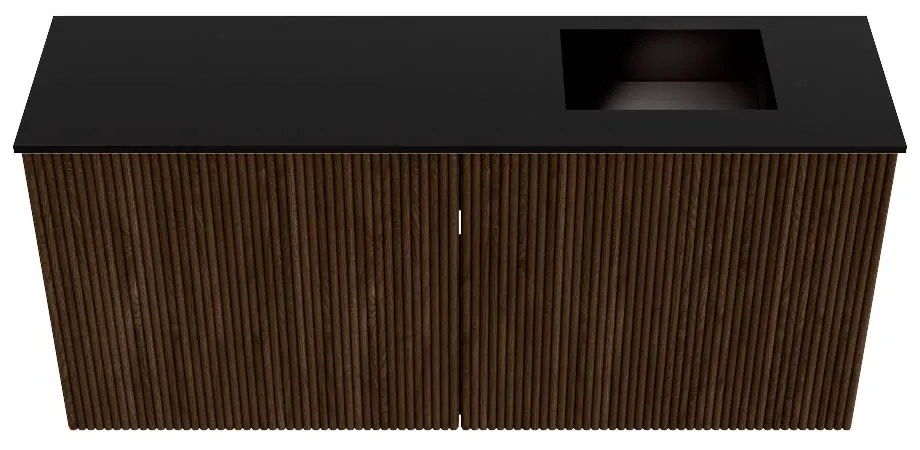 Mondiaz Joya 90cm toiletmeubel walnut met wastafel faye rechts 1 kraangat urban