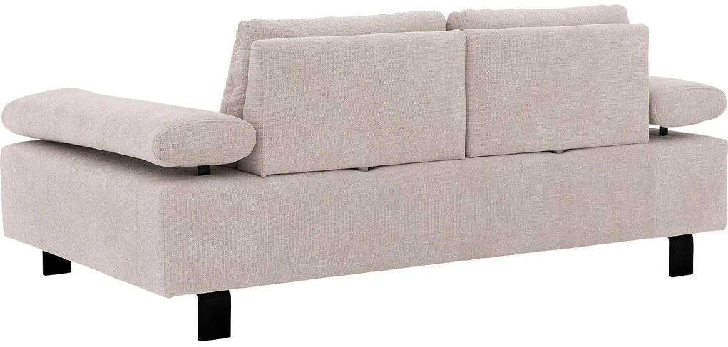 Goossens Bank Alvin wit, stof, 2,5-zits, modern design