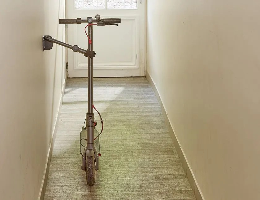 Mottez fietsen/stepdrager muur zwart - Fietsenrekken en -haken - 16x36x11cm