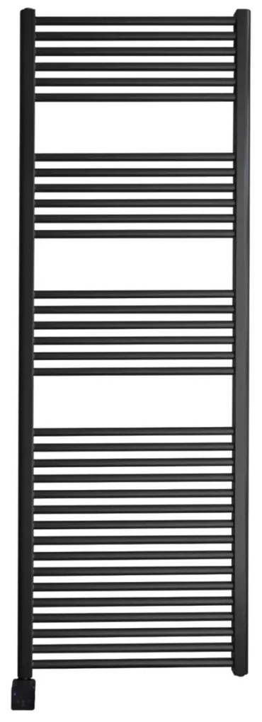 Sanicare elektrische design radiator 60x172cm zwart met Bluetooth en thermostaat links zwart