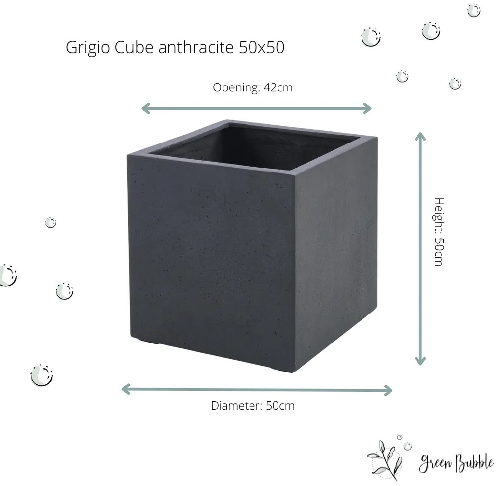 Pot Grigio Cube Antraciet