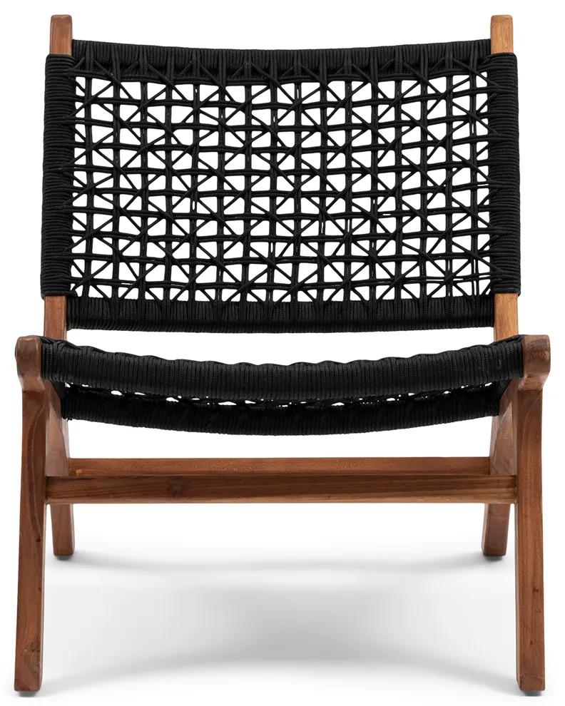 Rivièra Maison - El Nido Outdoor Lounge Chair II - Kleur: zwart