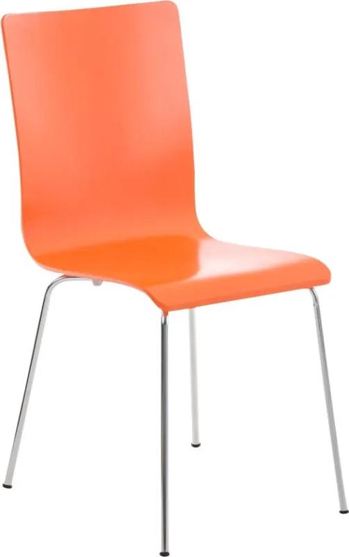 Bezoekersstoel keukenstoel conferentiestoel wachtkamerstoel PEPE - oranje