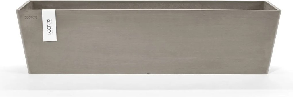 Ecopots bloempot Bruges 80 - Rechthoekig - Taupe - 80,8cm x 20cm x H20,3cm
