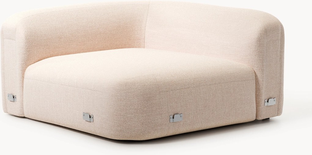 Afgeronde hoekmodule Wolke van bouclé