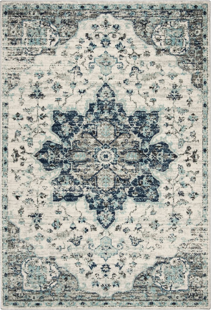 Safavieh | Vloerkleed Marlous 154 x 230 cm ivoor, marineblauw vloerkleden polypropyleen vloerkleden & woontextiel vloerkleden