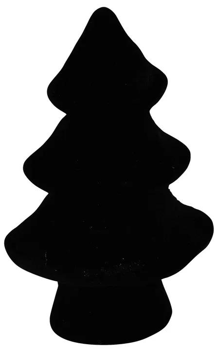 Kerstboom velvet zwart klassiek - 14,5cm