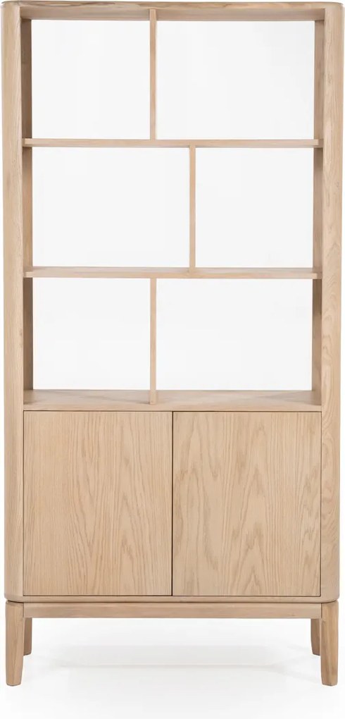 Vakkenkast Licht Eiken Hout - 90x40x180cm.