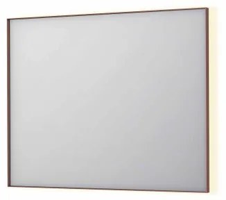 INK SP32 spiegel - 100x4x80cm rechthoek in stalen kader incl indir LED - verwarming - color changing - dimbaar en schakelaar - geborsteld koper 8410064