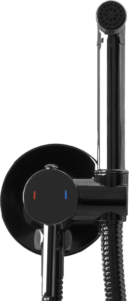 Inbouw Bidetmengkraan Rea Lungo Loop Black Metalic