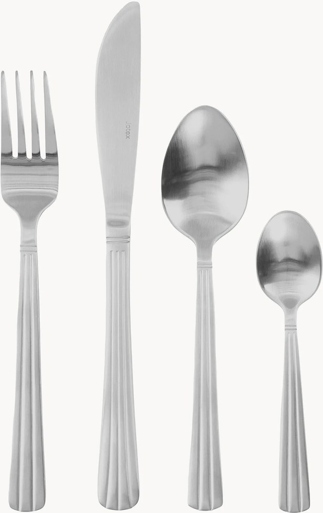 Geborstelde bestekset Kaiya, voor 4 personen, 16-delig