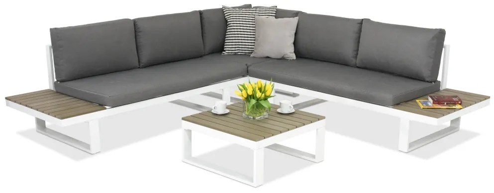 Hoek loungeset Mondello Garden Point wit