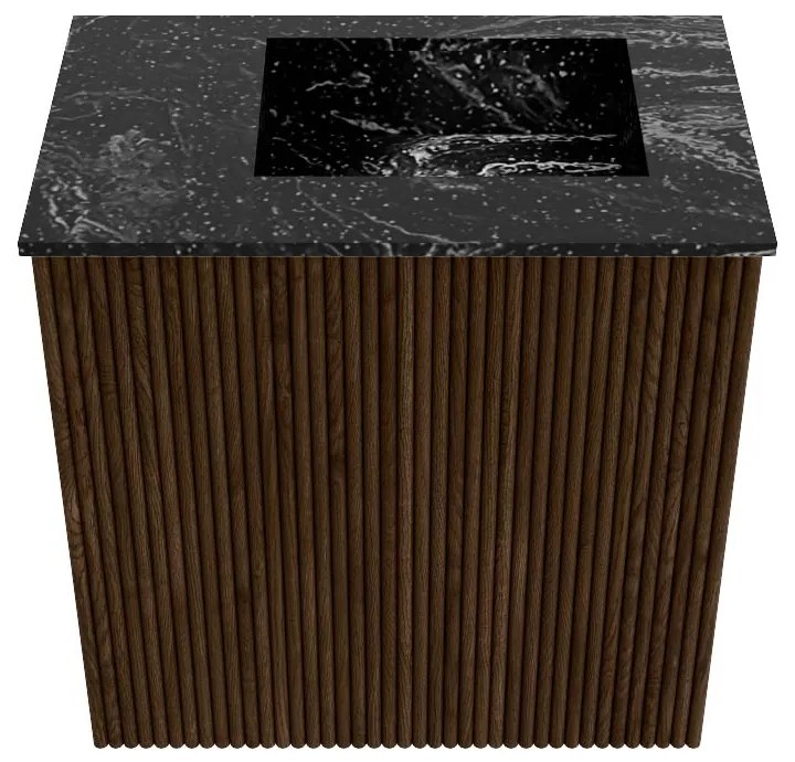 Mondiaz Joya DLux 40cm toiletmeubel walnut met wastafel faye rechts zonder kraangat lava