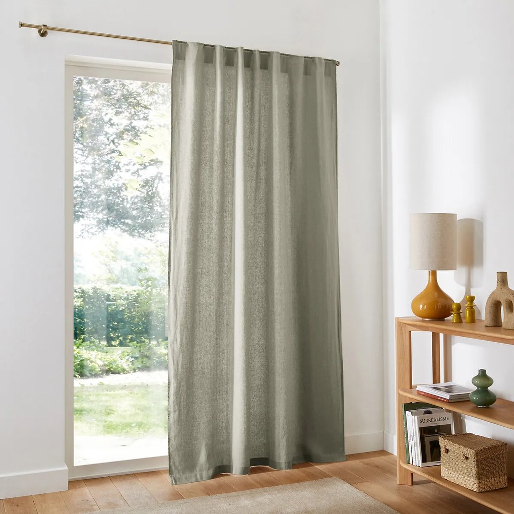 Linnen gordijn afgewerkt met verdekte lussen, Elba