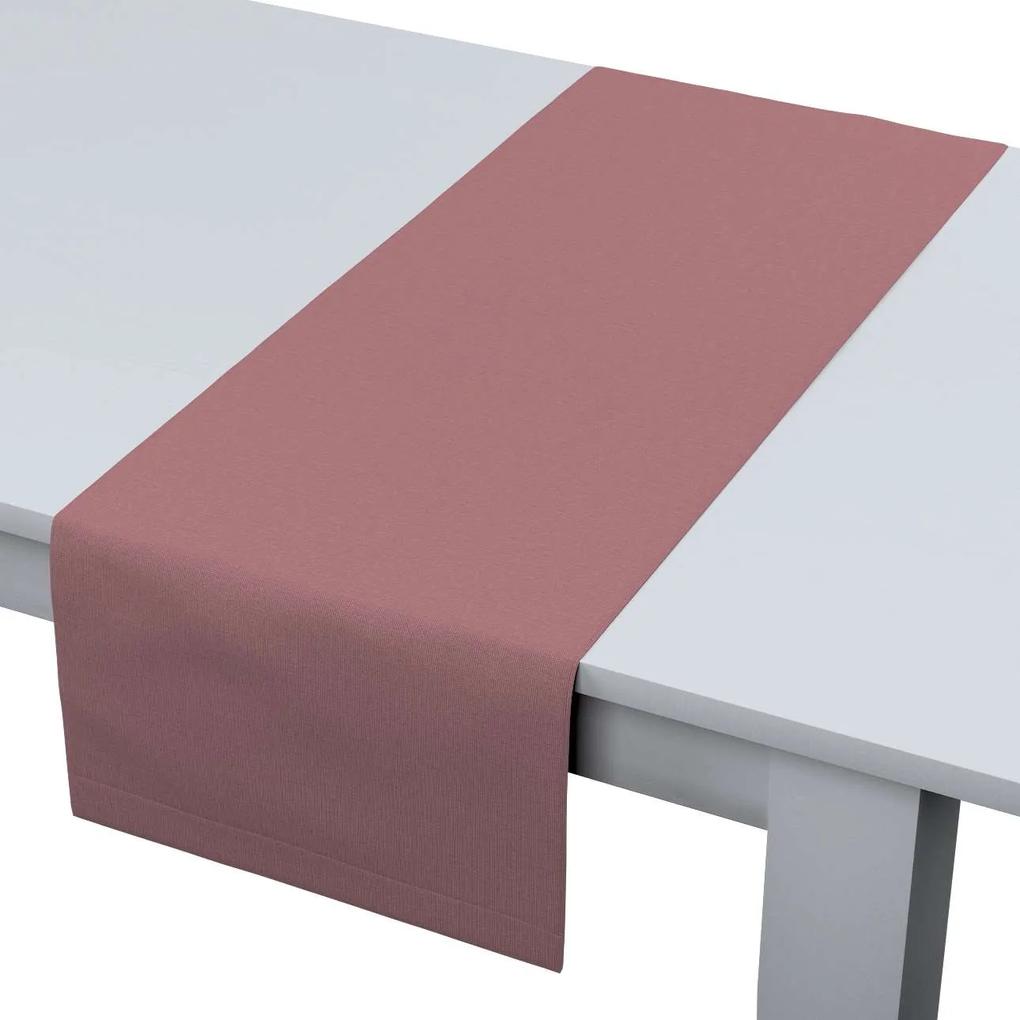 Dekoria Rechthoekige tafelloper collectie Cotton Panama mat roze 40 × 130 cm