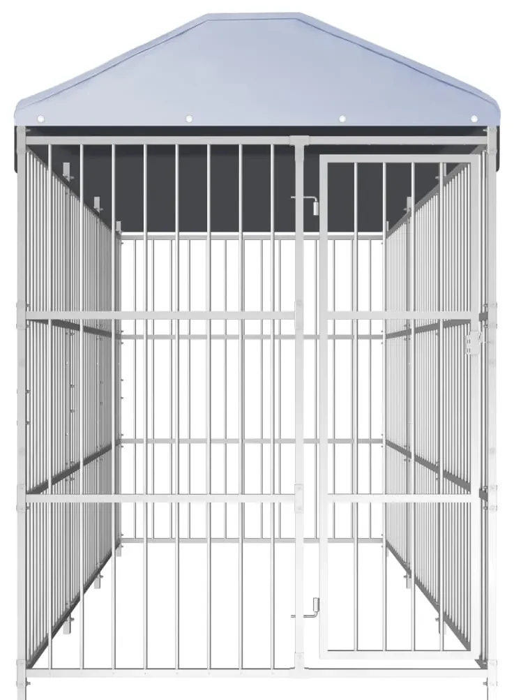 vidaXL Hondenkennel voor buiten met dak 450x150x200 cm