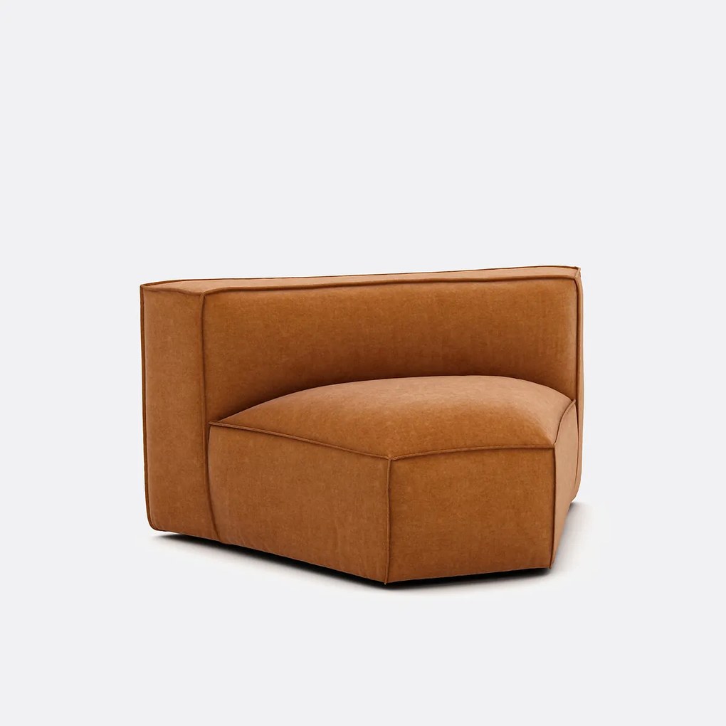 Modulaire open hoek, structuurfluweel Seven