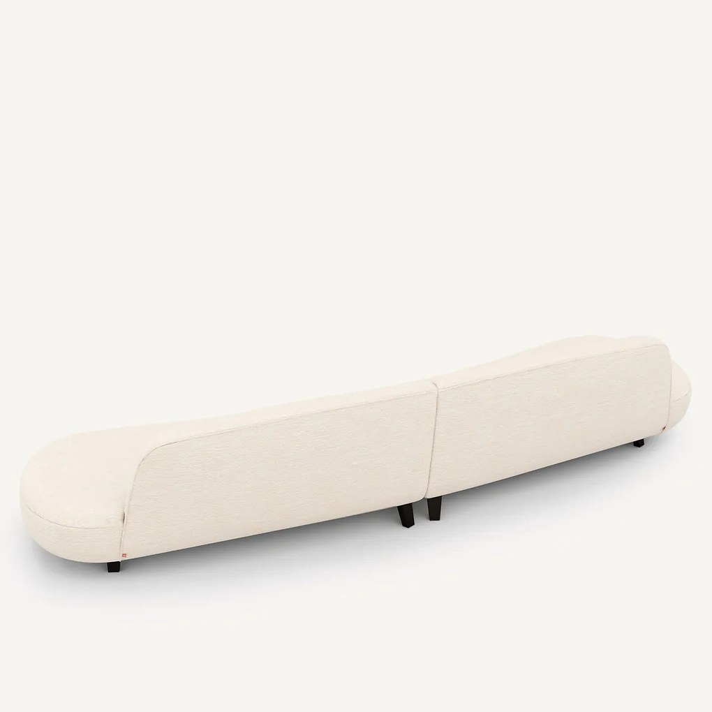 6-zits bank, in gerecycled chenille, Rosebury