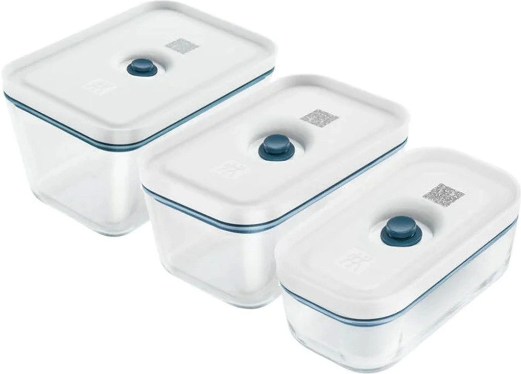 ZWILLING Fresh &amp; Save Vacuumdozenset S/M/L 3-delig La-Mer - glas - Fresh &amp; Save - ZWILLING