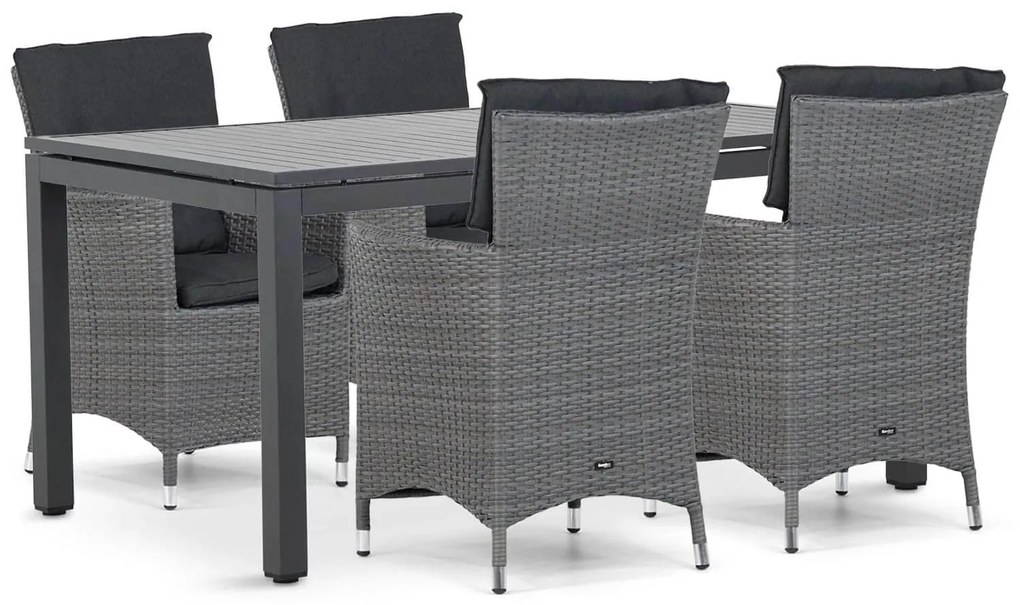 Tuinset 4 personen 160 cm Wicker Grijs Garden Collections Orlando/Concept