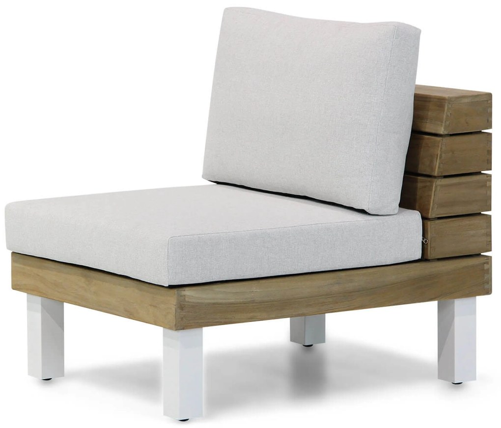 Hoek loungeset 7 personen Teak Old teak greywash Lifestyle Garden Furniture Seashore/Brighton