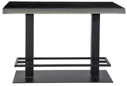 Elenora Countertafel - 140x80 zwart 140 cm cm - Hout - Eleonora - Industrieel & robuust