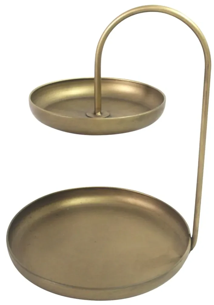 Lesli Living Etagère 2-laags Julie 31x30x40 cm goudkleurig