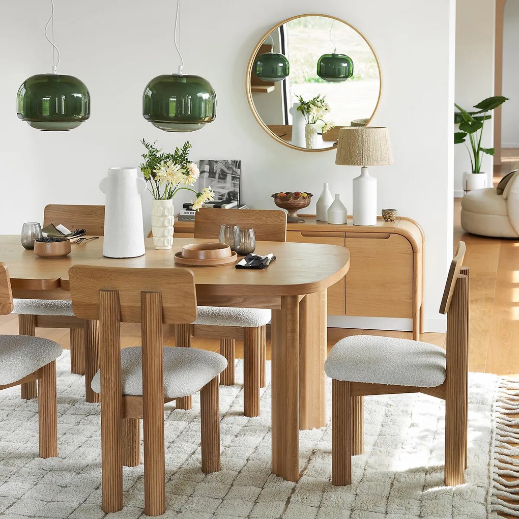 Stoel in eik en bouclette, Desna