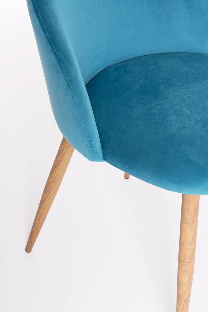 Set 4 fluwelen Vint Stoelen