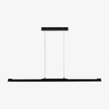 Led Lineaire Hanglamp 120 Cm Van Aluminium Egoy Zwart - Sklum