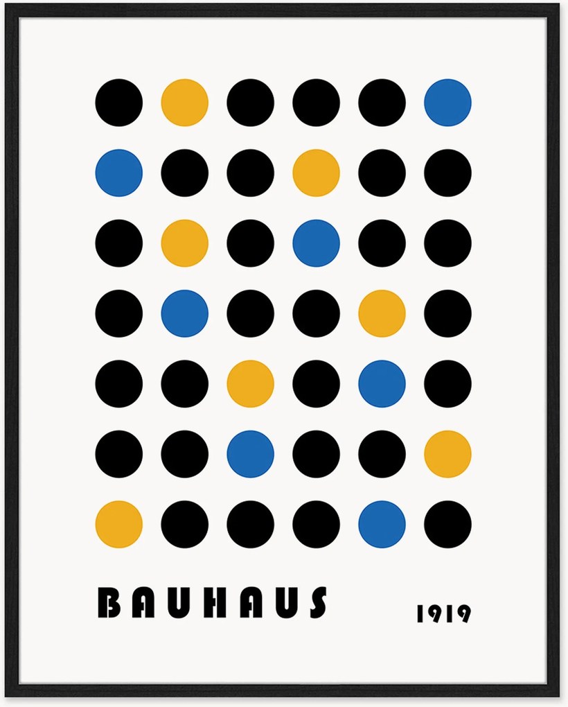 Ingelijste digitale print Bauhaus Abstract Dots