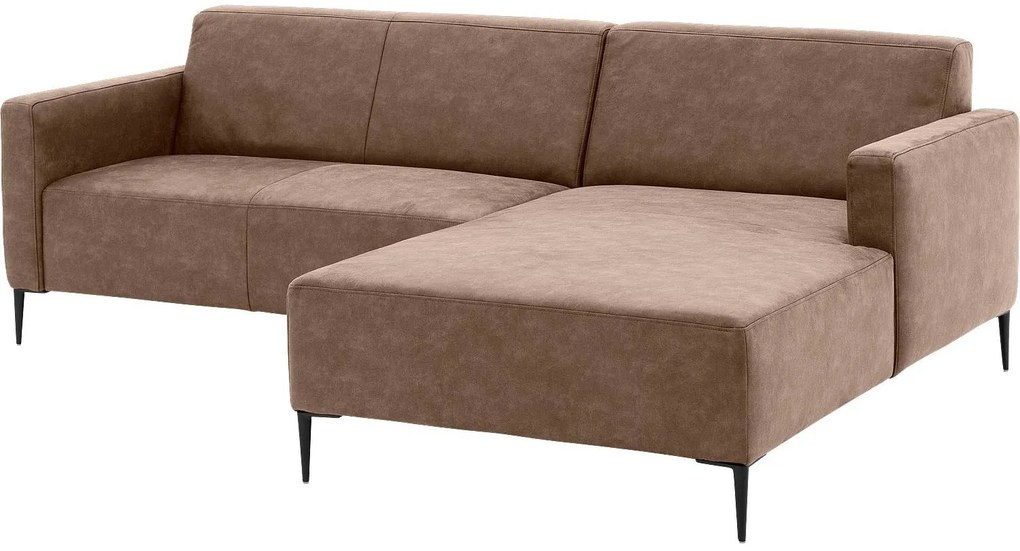 Goossens Key West bruin, micro leer, 2-zits, modern design