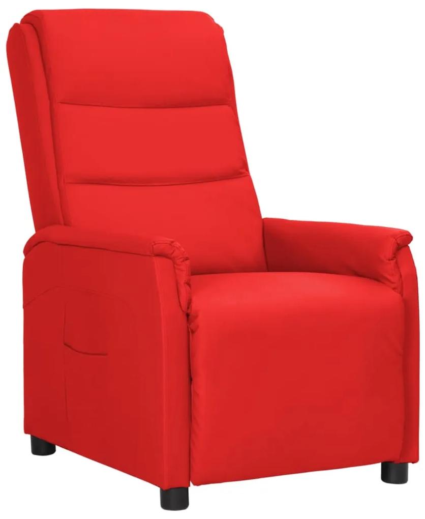 vidaXL Sta-opstoel verstelbaar kunstleer rood