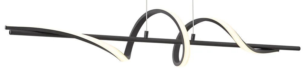 Design hanglamp zwart 110cm incl. LED 3-staps dimbaar - Wokkel