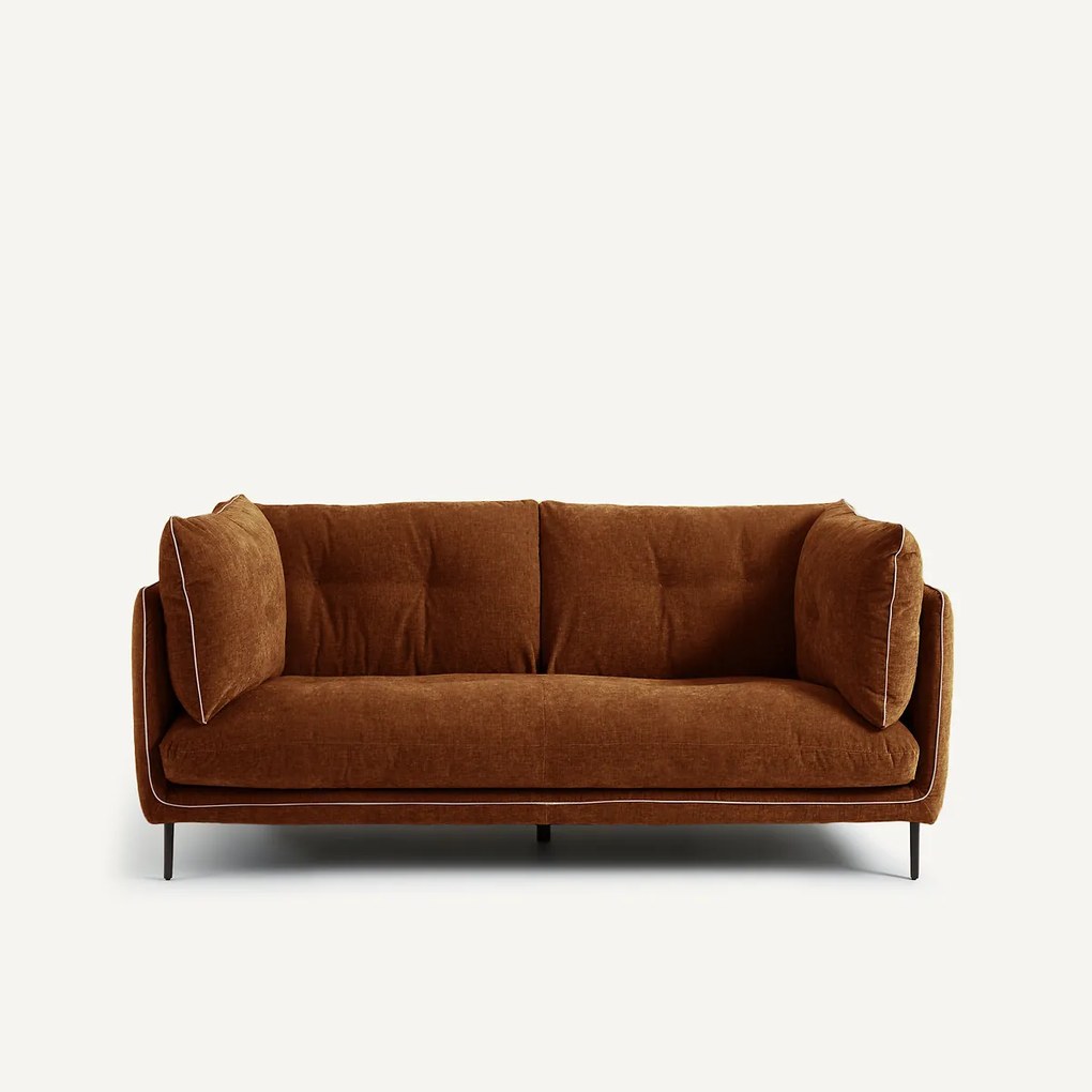 2-zits bank, chenille fluweel, Botero