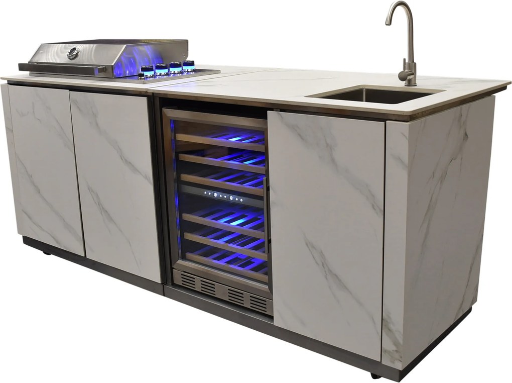 Horizon Bar en Grill buitenkeuken 243x95xH114 cm wit