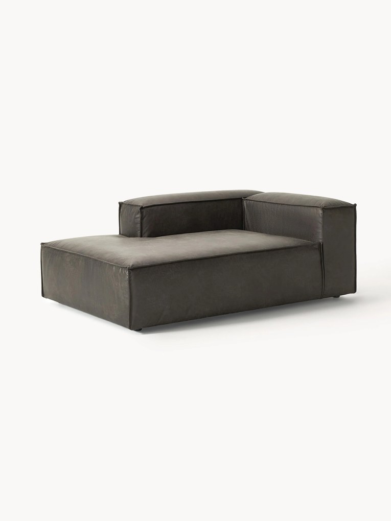 Leren hoek chaise longue module Lennon