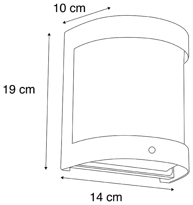 Buiten wandlamp met schemerschakelaar / dag-nacht sensor met bewegingsmelder RVS schemersensor - Mira Landelijk / Rustiek E27 IP44 Buitenverlichting bol / globe / rond