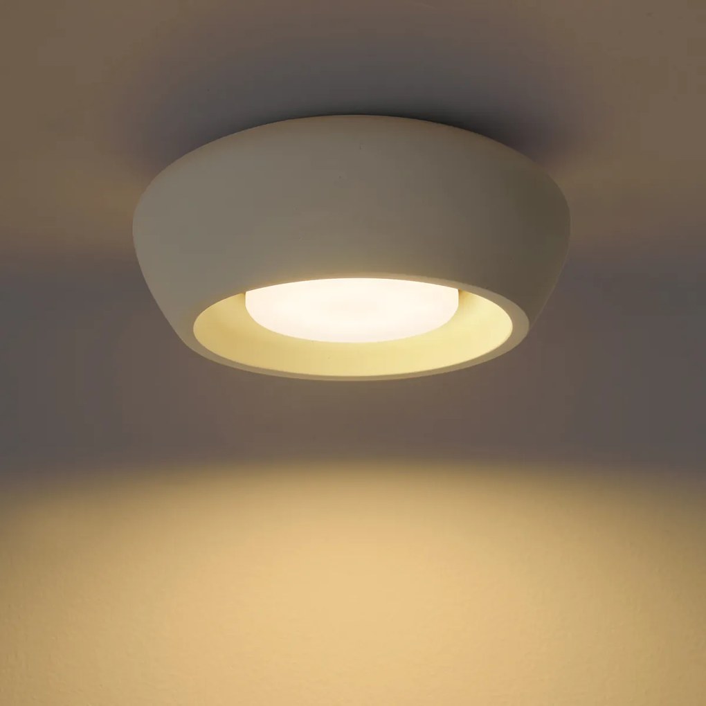 Moderne plafondlamp beige rond - Concerto