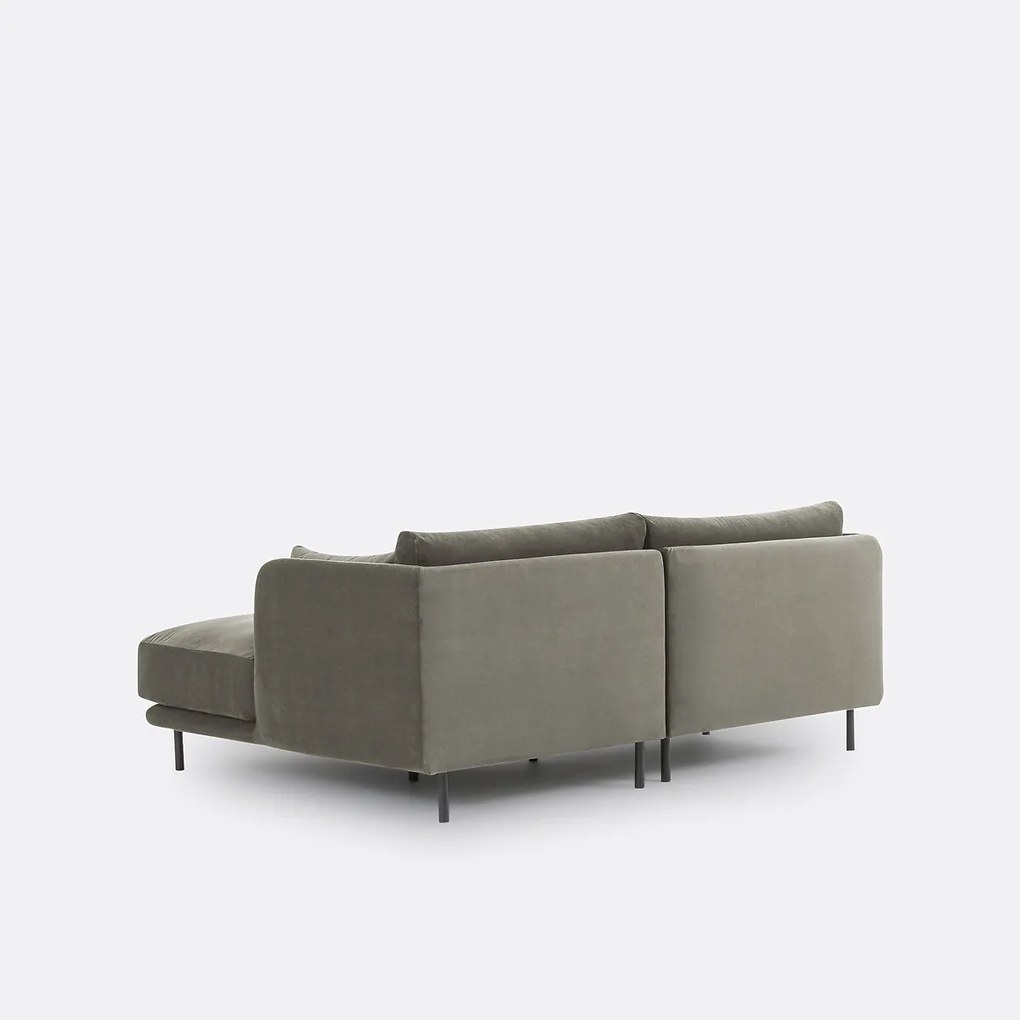 Compacte rechthoekige bank, fluweel Victor