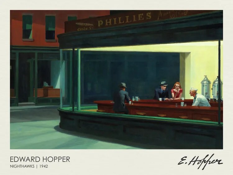 Kunstreproductie Nachtwakers, Edward Hopper