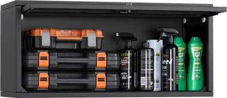 VEVOR Werkplaatskast met opklapdeur, 770 x 305 x 356 mm, Gereedschapskast met opklapdeur, Draagvermogen 54 kg per plank, Wandkast, Geschikt voor garage, kelder, keuken, magazijn, Montage vereist