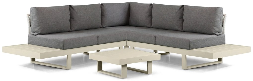 Hoek loungeset 5 personen Aluminium Taupe Lifestyle Garden Furniture Lorenzo